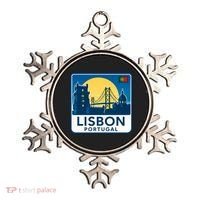 LISBON PORTUGAL RETRO LOGO Ornament thumb 0
