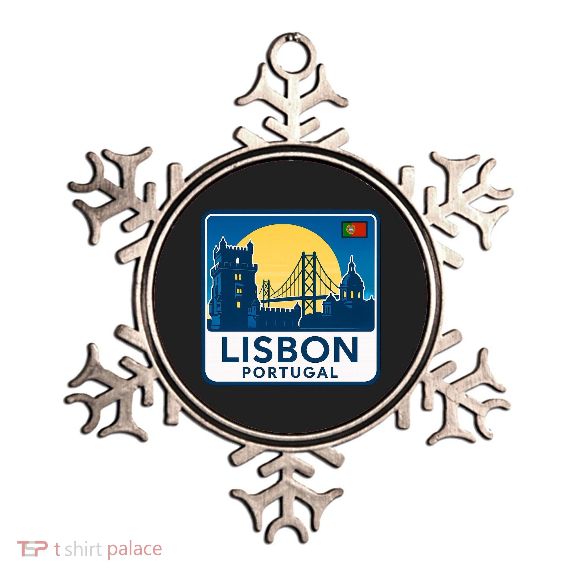 LISBON PORTUGAL RETRO LOGO Ornament