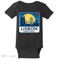 LISBON PORTUGAL RETRO LOGO Baby Bodysuit thumb 0