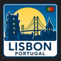 LISBON PORTUGAL RETRO LOGO Hat thumb 2