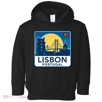 LISBON PORTUGAL RETRO LOGO Toddler Hoodie