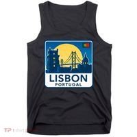 LISBON PORTUGAL RETRO LOGO Tank Top thumb 0