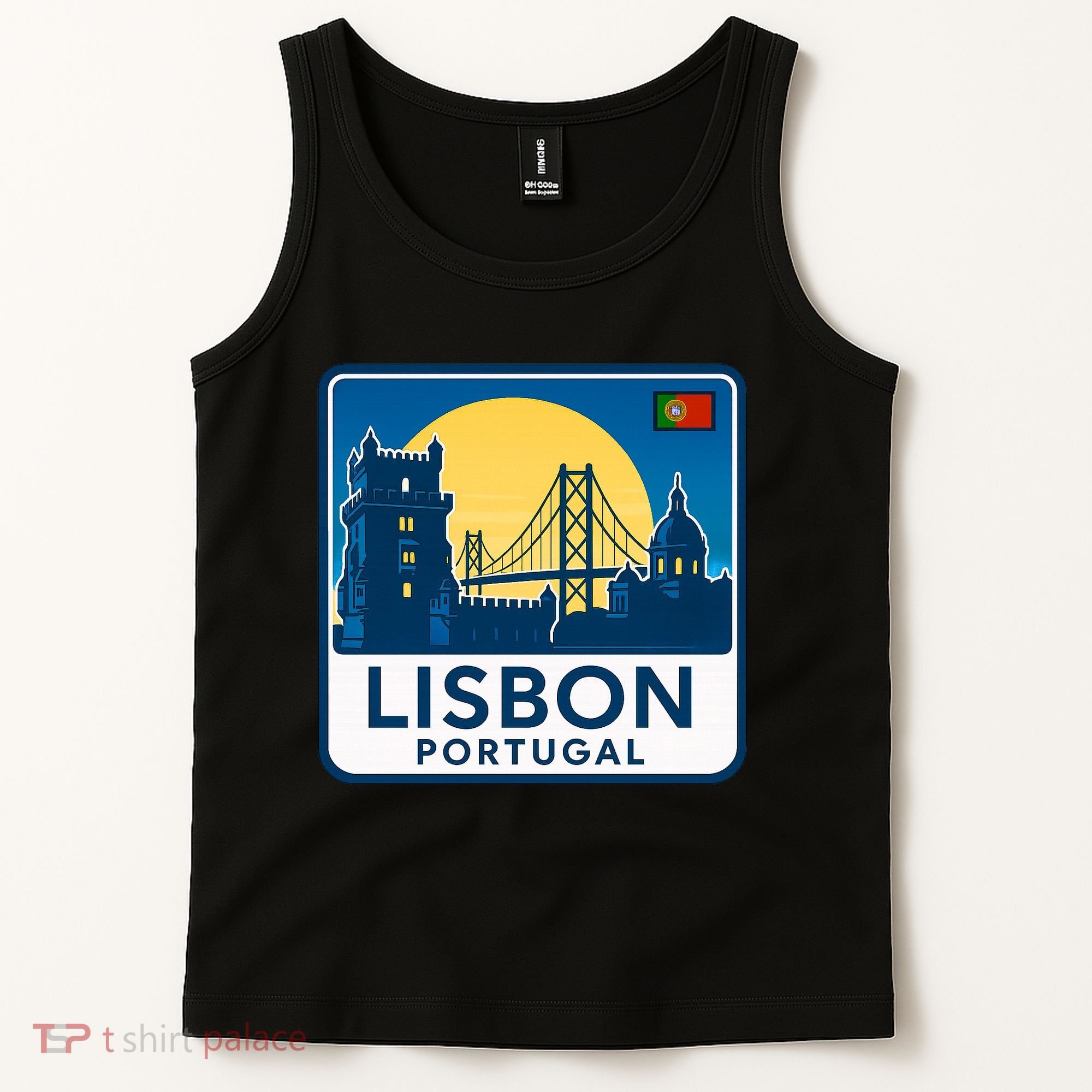 LISBON PORTUGAL RETRO LOGO Tank Top