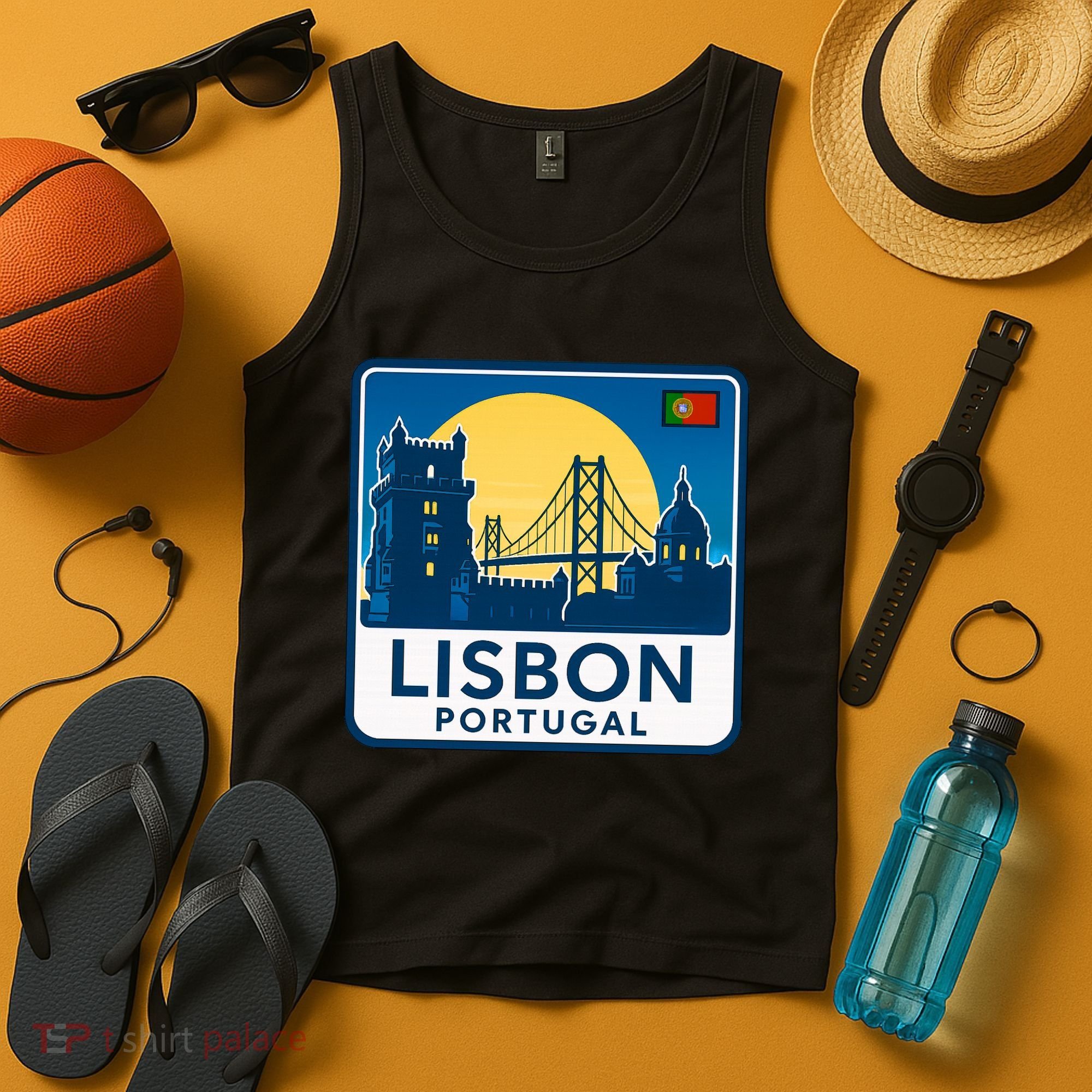 LISBON PORTUGAL RETRO LOGO Tank Top