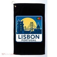 LISBON PORTUGAL RETRO LOGO Golf Towel thumb 0