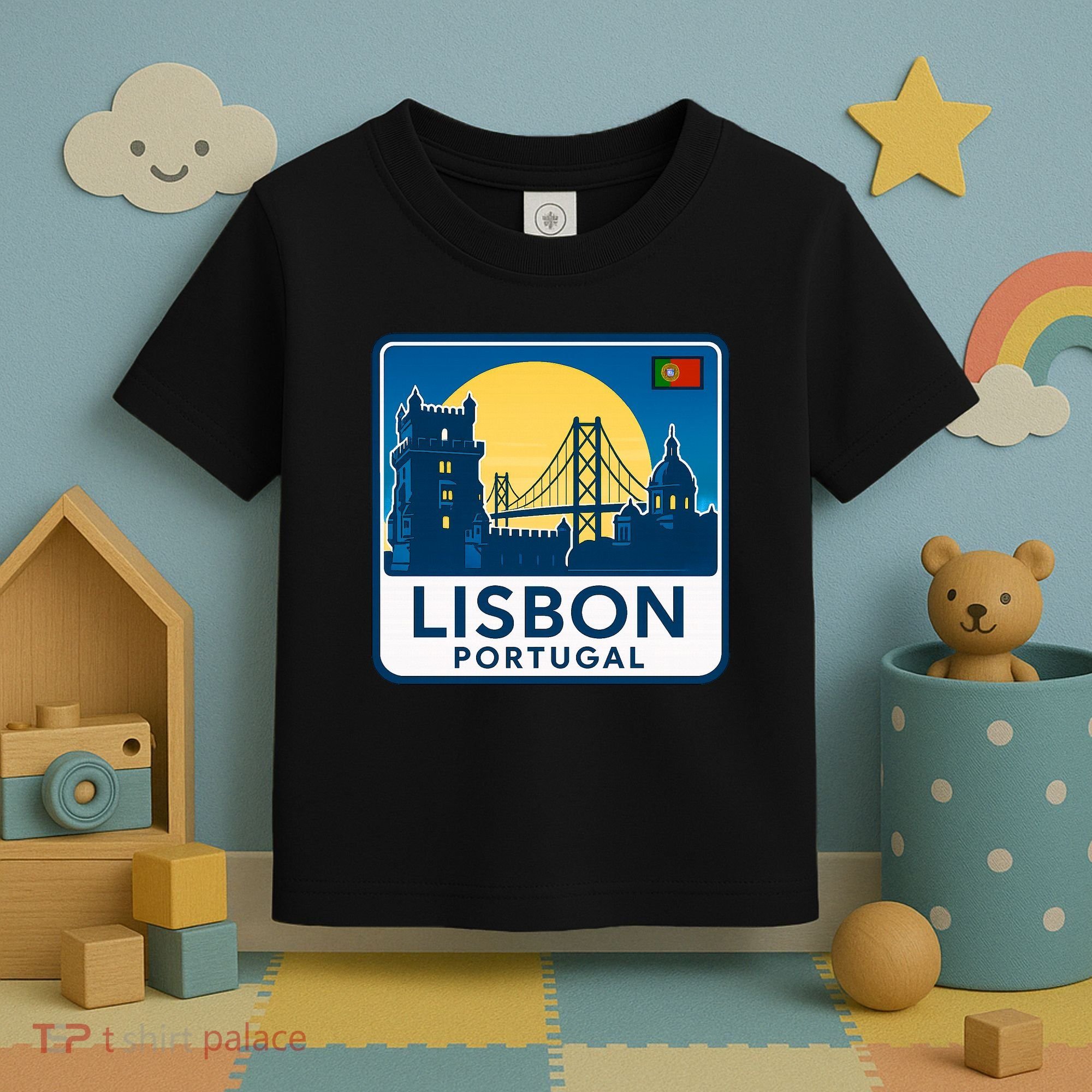 LISBON PORTUGAL RETRO LOGO Toddler T-Shirt