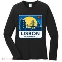 LISBON PORTUGAL RETRO LOGO Women's Long Sleeve Shirt thumb 0