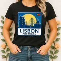 LISBON PORTUGAL RETRO LOGO Women's T-Shirt thumb 2