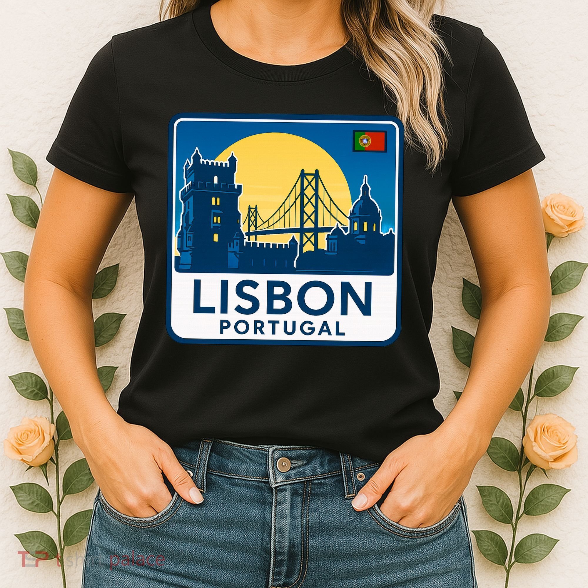 LISBON PORTUGAL RETRO LOGO Women's T-Shirt