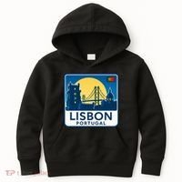 LISBON PORTUGAL RETRO LOGO Kids Hoodie thumb 0