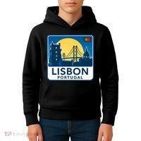 LISBON PORTUGAL RETRO LOGO Kids Hoodie thumb 4