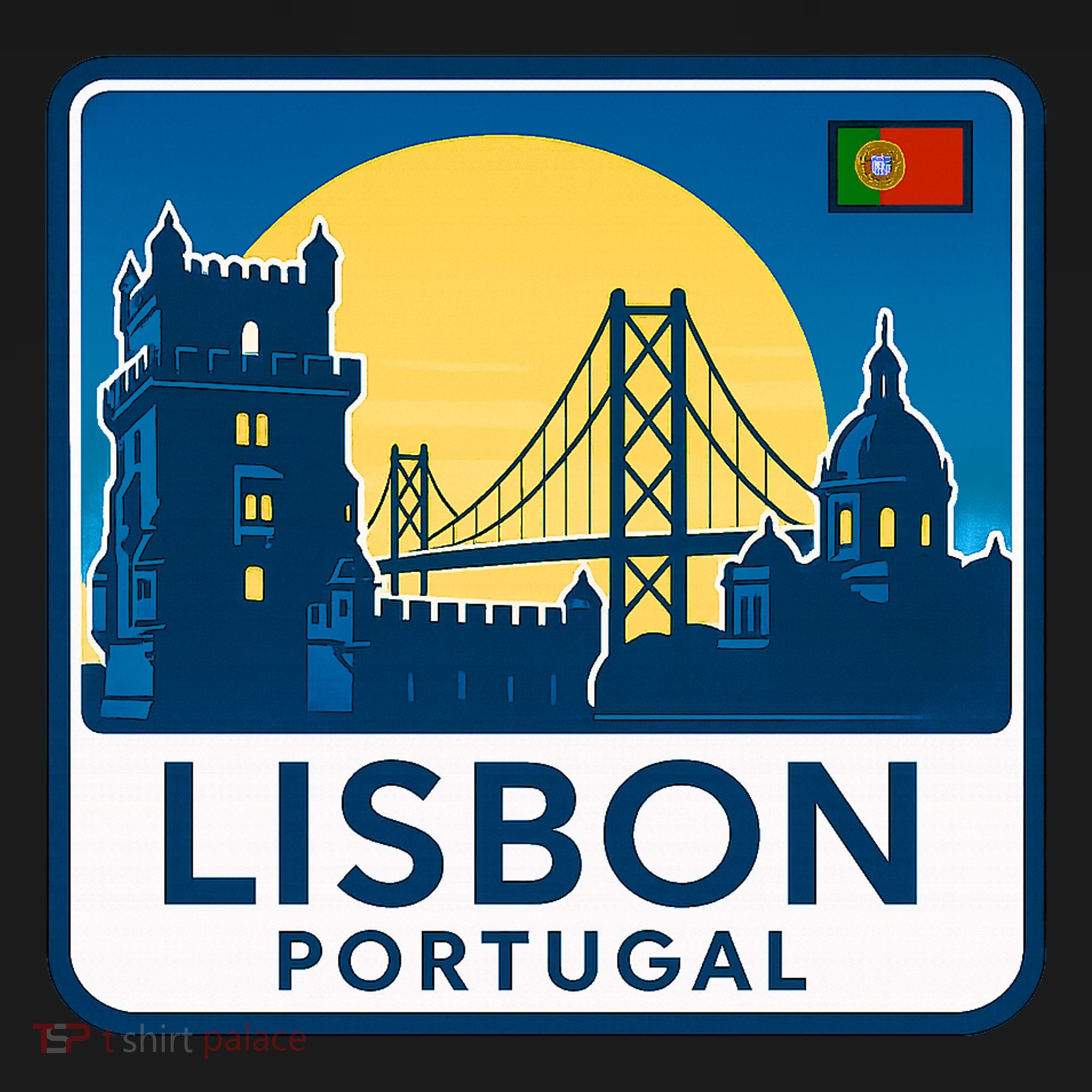 LISBON PORTUGAL RETRO LOGO Kids Hoodie