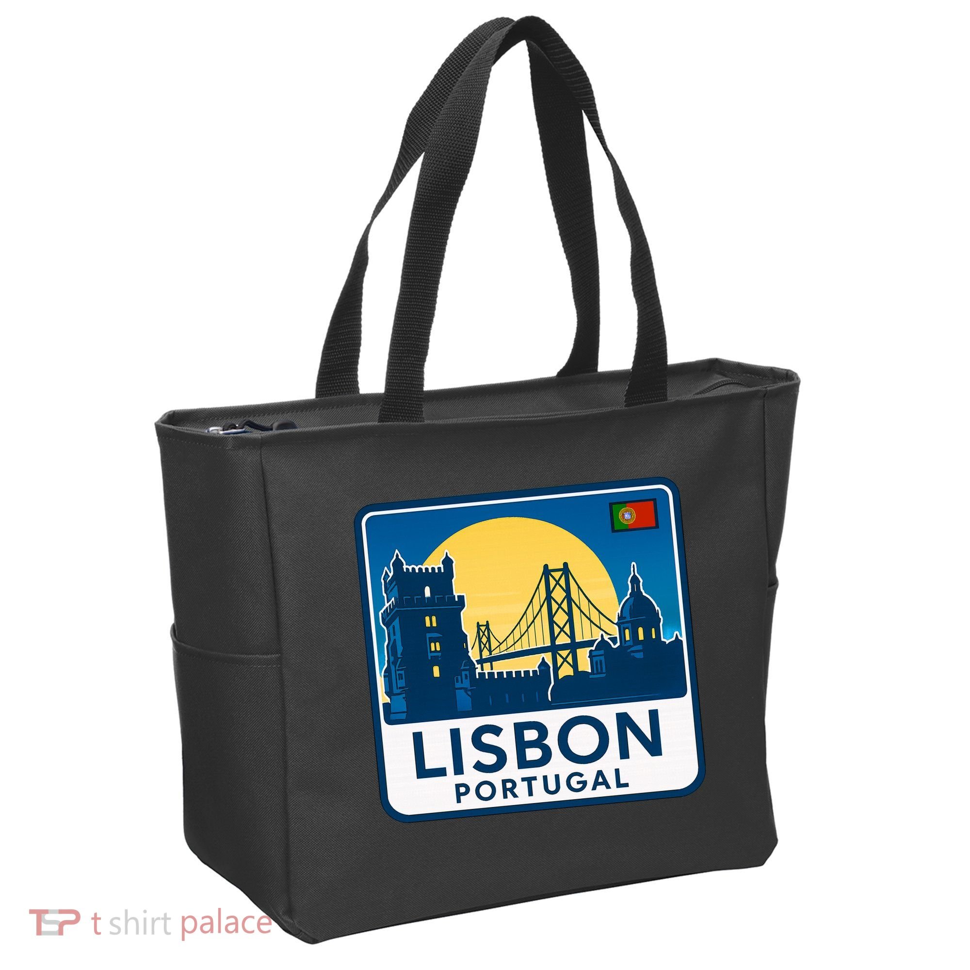 LISBON PORTUGAL RETRO LOGO Tote Bag