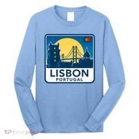 LISBON PORTUGAL RETRO LOGO Long Sleeve Shirt thumb 0
