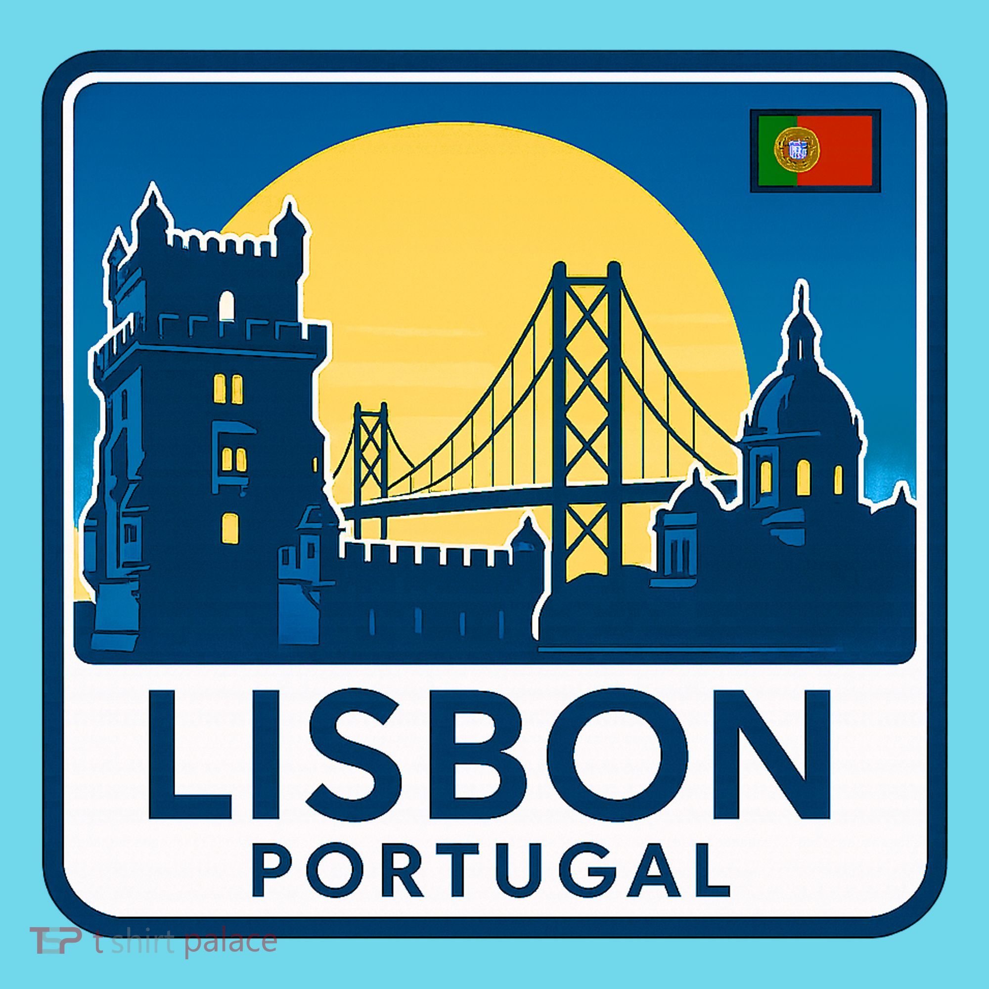 LISBON PORTUGAL RETRO LOGO Kids Long Sleeve Shirt