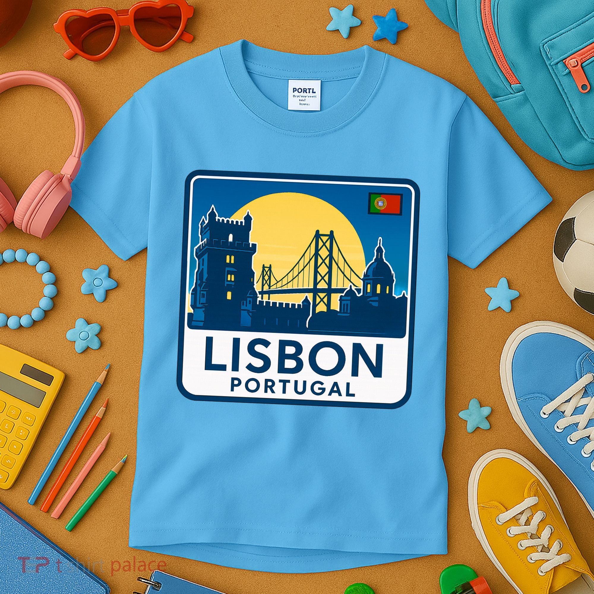 LISBON PORTUGAL RETRO LOGO Kids T-Shirt