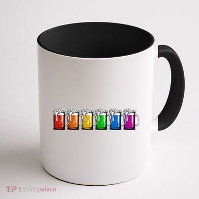 LGBT Pride Rainbow Beer Coffee Mug back