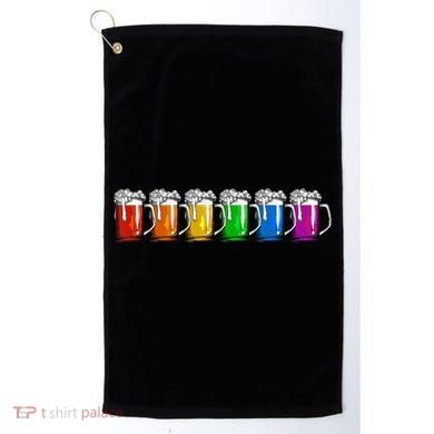 LGBT Pride Rainbow Beer Golf Towel