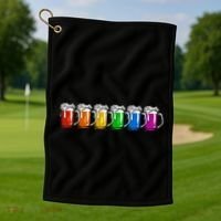 LGBT Pride Rainbow Beer Golf Towel thumb 1