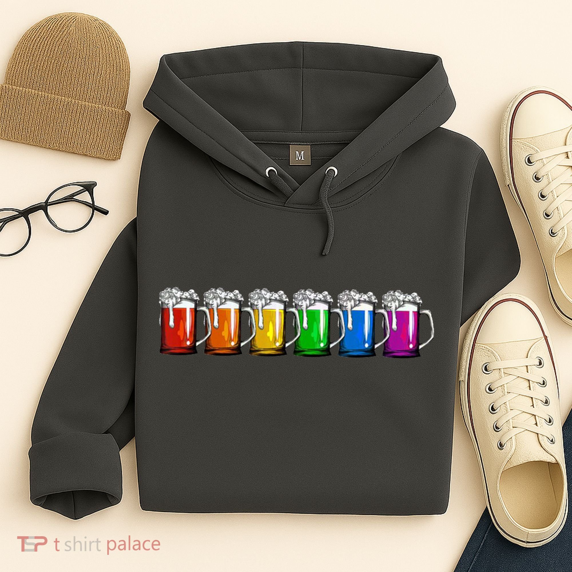 LGBT Pride Rainbow Beer Hoodie