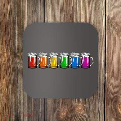 LGBT Pride Rainbow Beer Coaster