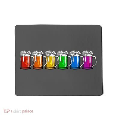 LGBT Pride Rainbow Beer Mousepad