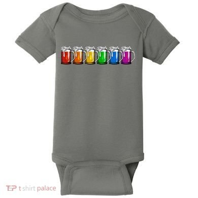 LGBT Pride Rainbow Beer Baby Bodysuit