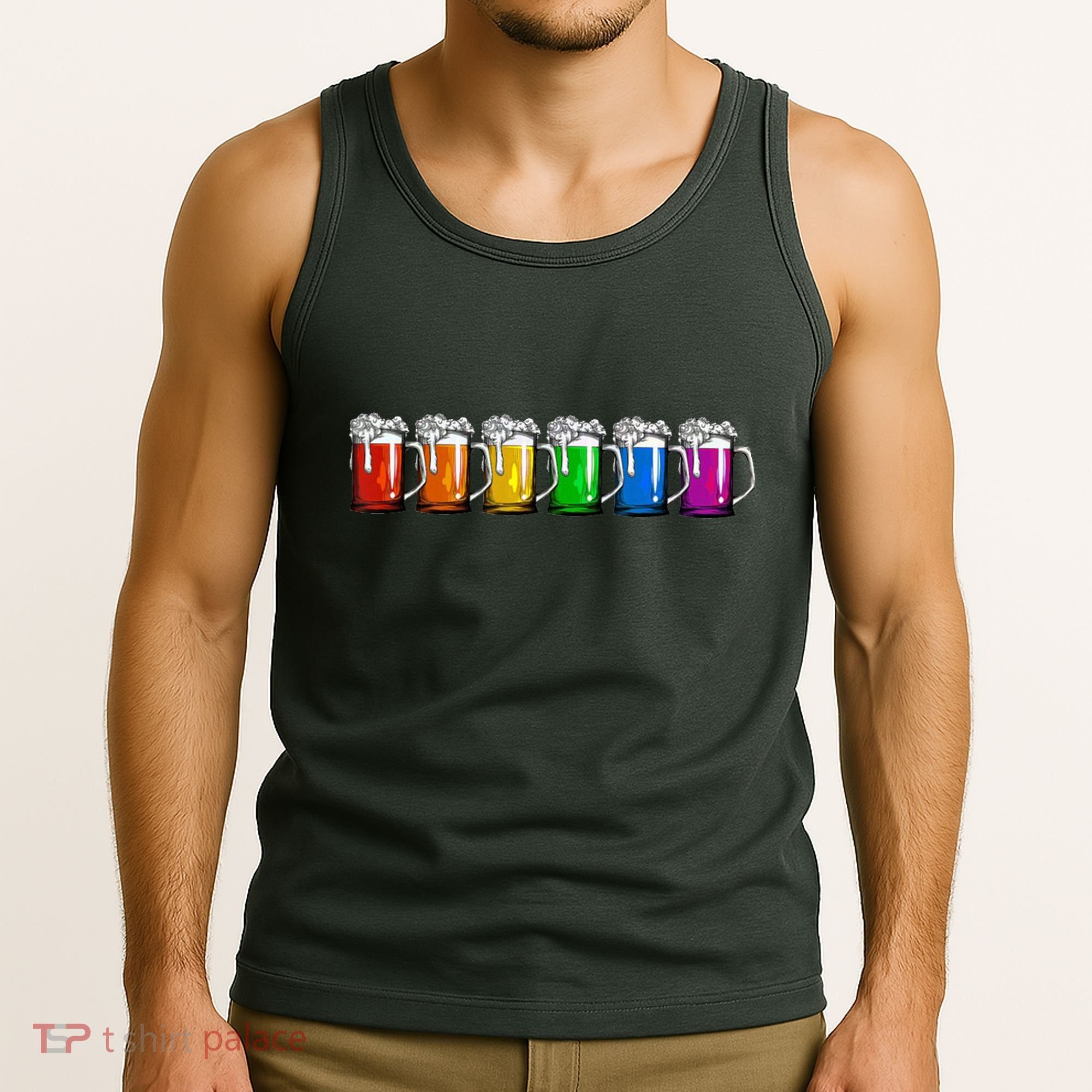 LGBT Pride Rainbow Beer Tank Top