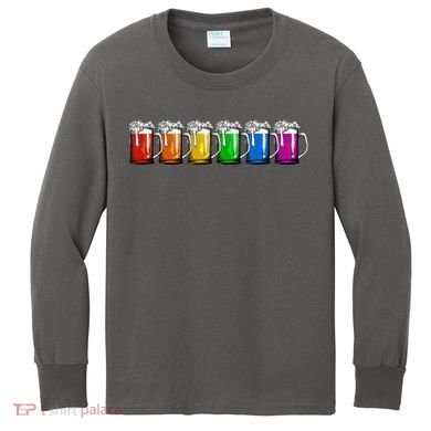 LGBT Pride Rainbow Beer Kids Long Sleeve Shirt