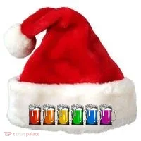LGBT Pride Rainbow Beer Santa Hat thumb 0