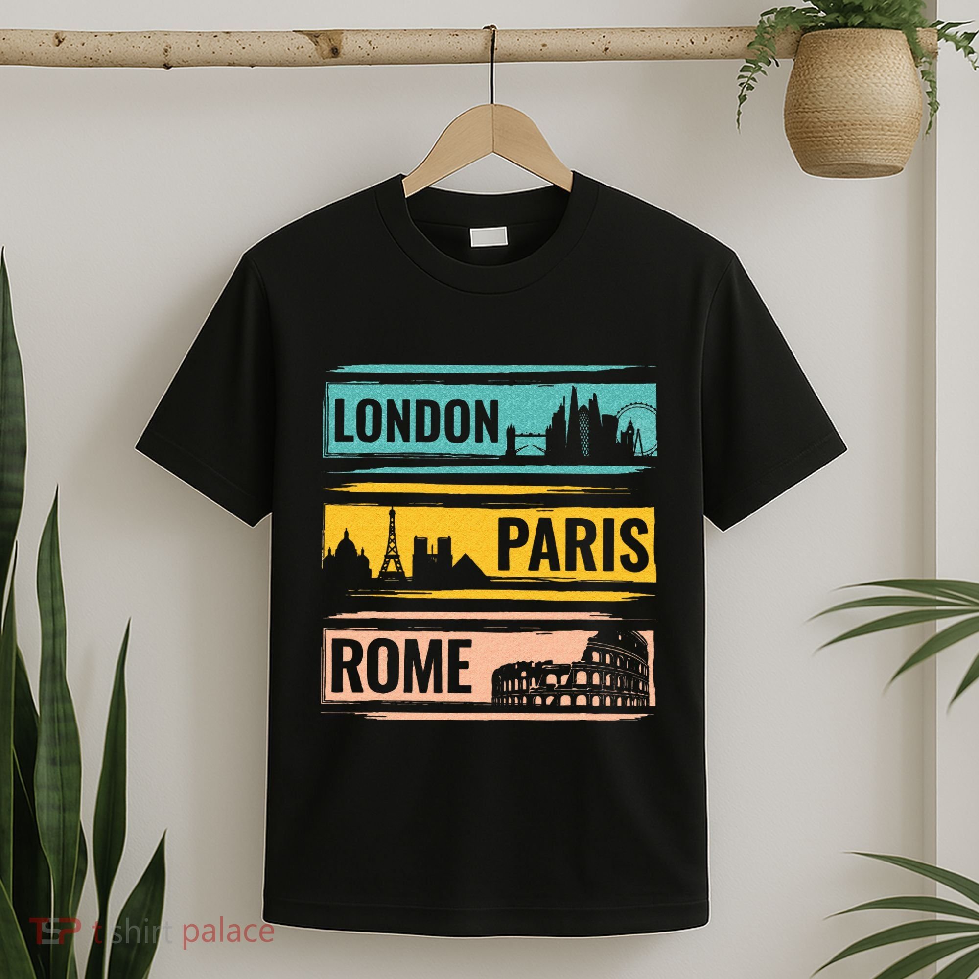 London Paris Rome World Traveler T-Shirt