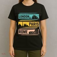London Paris Rome World Traveler T-Shirt thumb 4