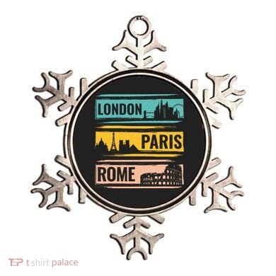 London Paris Rome World Traveler Ornament