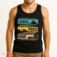 London Paris Rome World Traveler Tank Top thumb 3