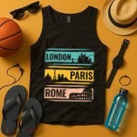 London Paris Rome World Traveler Tank Top thumb 4