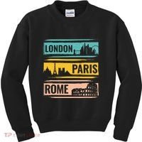 London Paris Rome World Traveler Kids Sweatshirt thumb 0