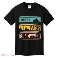 London Paris Rome World Traveler Kids T-Shirt thumb 0