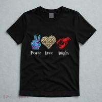 Love Peace Red Lobster Leopard Seafood Lover Lobster Eating T-Shirt thumb 5