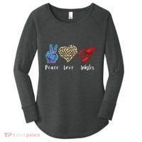 Love Peace Red Lobster Leopard Seafood Lover Lobster Eating Women's Perfect Tri Tunic Long Sleeve Shirt thumb 0