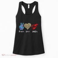 Love Peace Red Lobster Leopard Seafood Lover Lobster Eating Women's Tank Top thumb 0