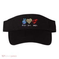 Love Peace Red Lobster Leopard Seafood Lover Lobster Eating Visor thumb 0