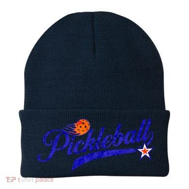 Lovers Pickleball Retro Style Pickle Ball Gift For Player Beanie