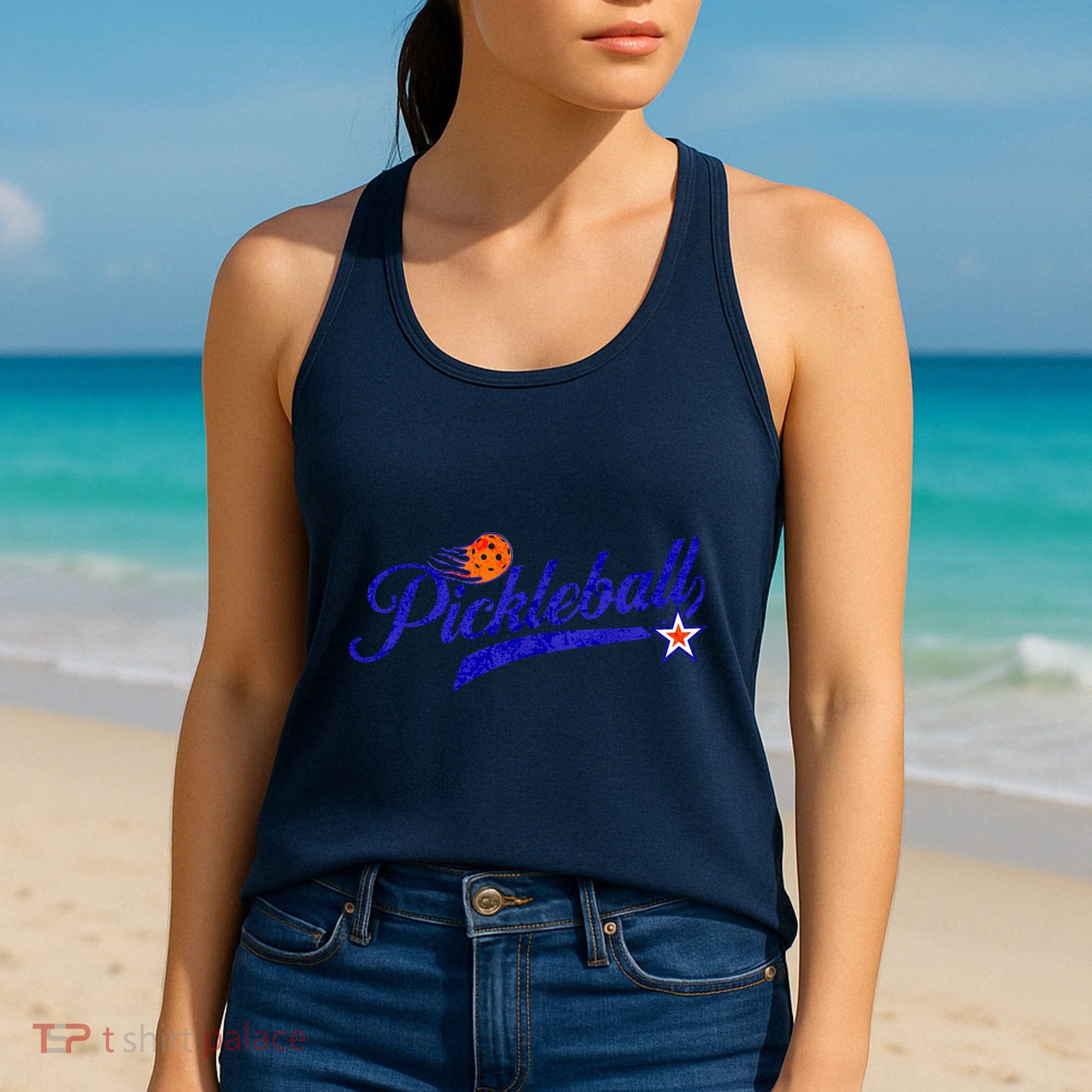 Lovers Pickleball Retro Style Pickle Ball Gift For Player Women's Tank Top