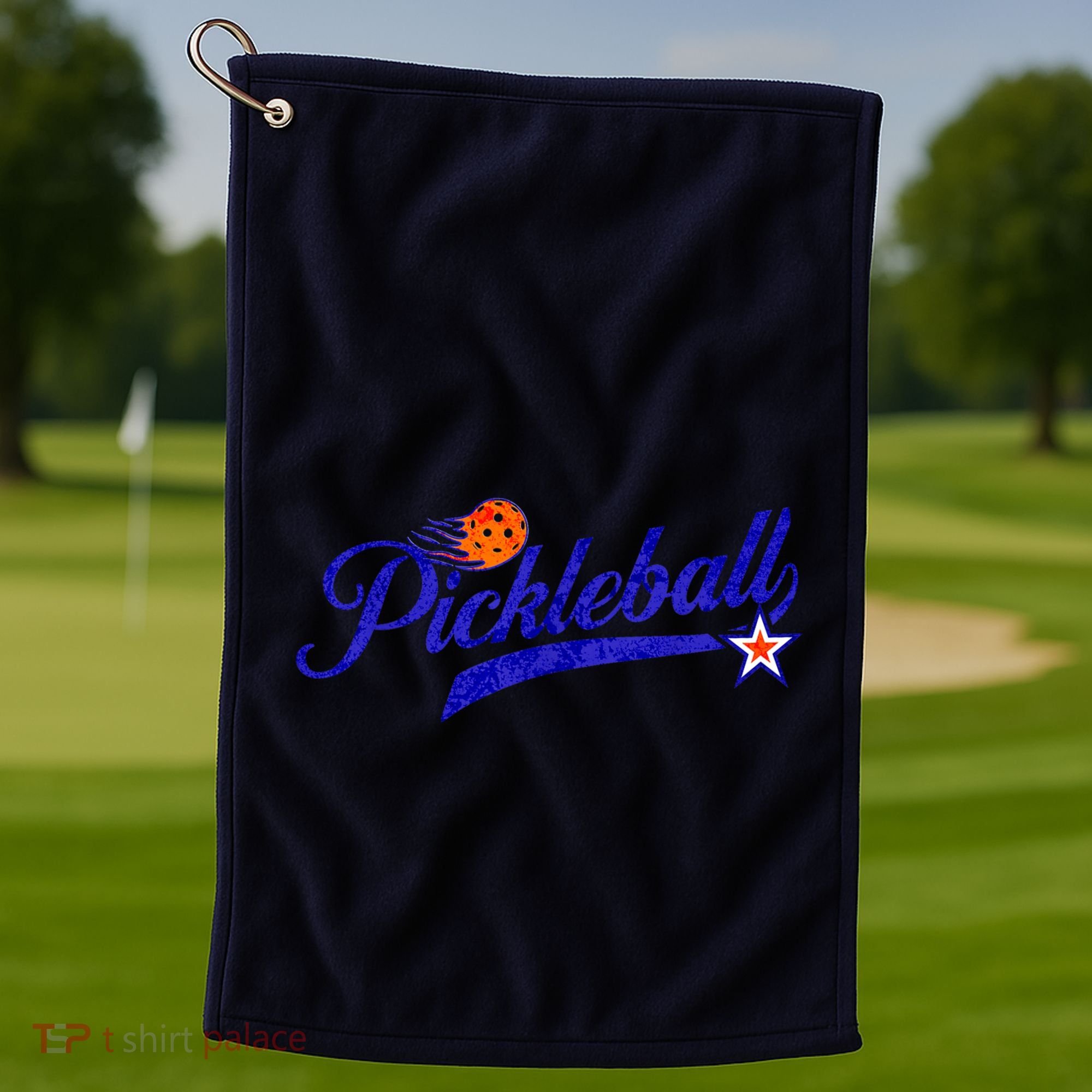 Lovers Pickleball Retro Style Pickle Ball Gift For Player Golf Towel