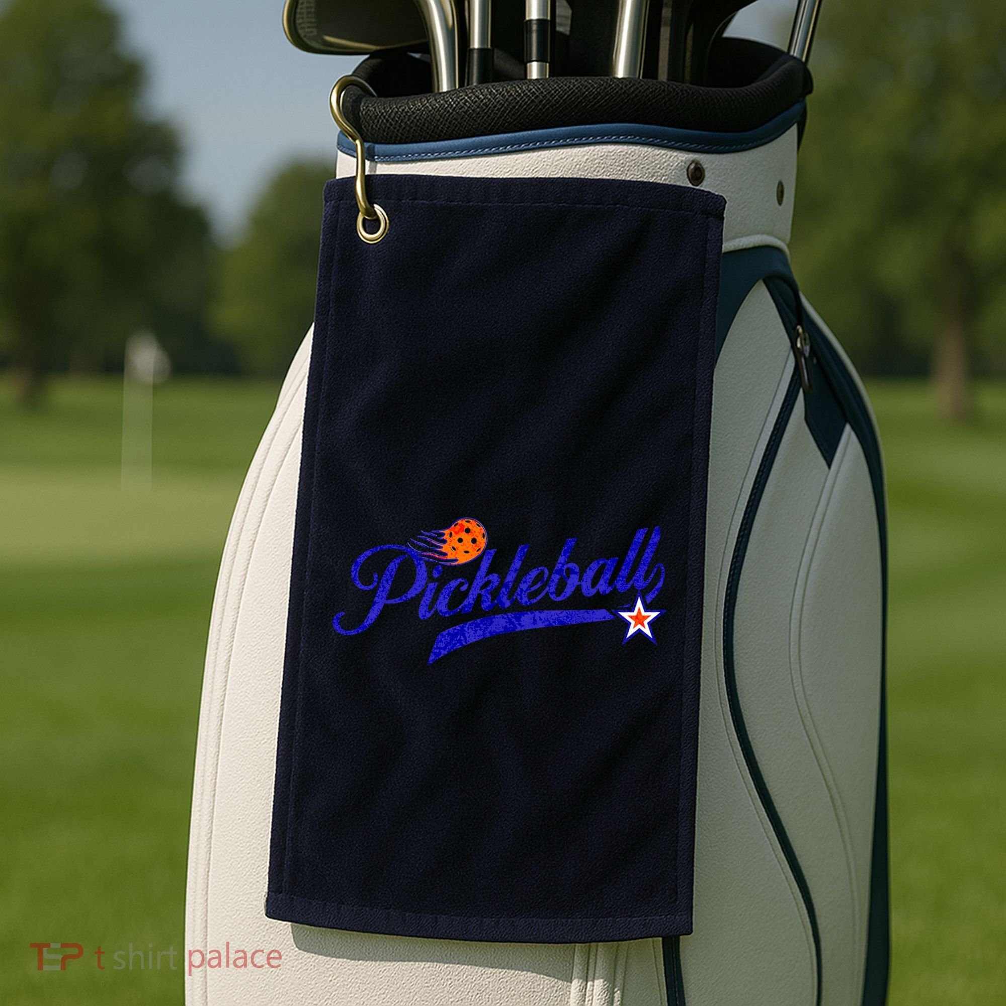 Lovers Pickleball Retro Style Pickle Ball Gift For Player Golf Towel