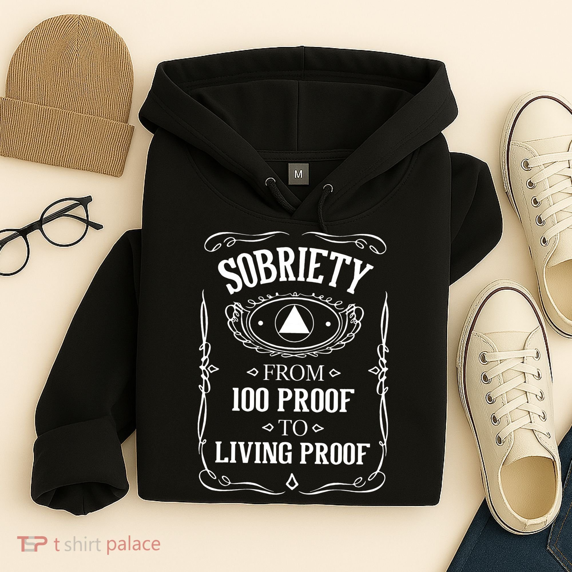 Living Proof Sobriety Anniversary Sober AA NA Recovery Hoodie