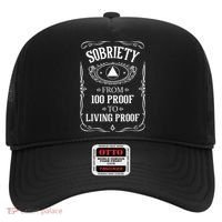Living Proof Sobriety Anniversary Sober AA NA Recovery Hat thumb 0