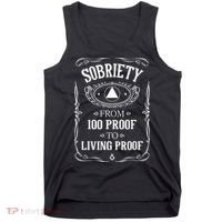 Living Proof Sobriety Anniversary Sober AA NA Recovery Tank Top thumb 0