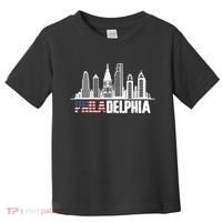 Love Philadelphia Skyline Downtown Cityscape Philly America Flag Toddler T-Shirt thumb 0