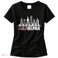 Love Philadelphia Skyline Downtown Cityscape Philly America Flag Women's T-Shirt thumb 0